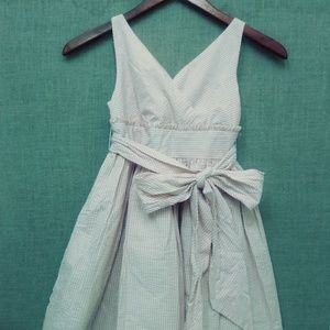 RALPH LAUREN PINK & WHITE PINSTRIPE DRESS